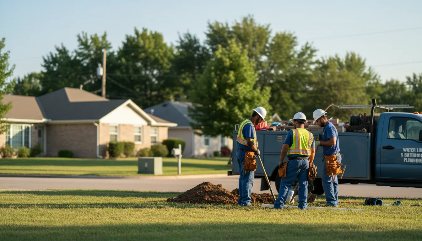 Residential water line and bathroom plumbing service in Viola, AR